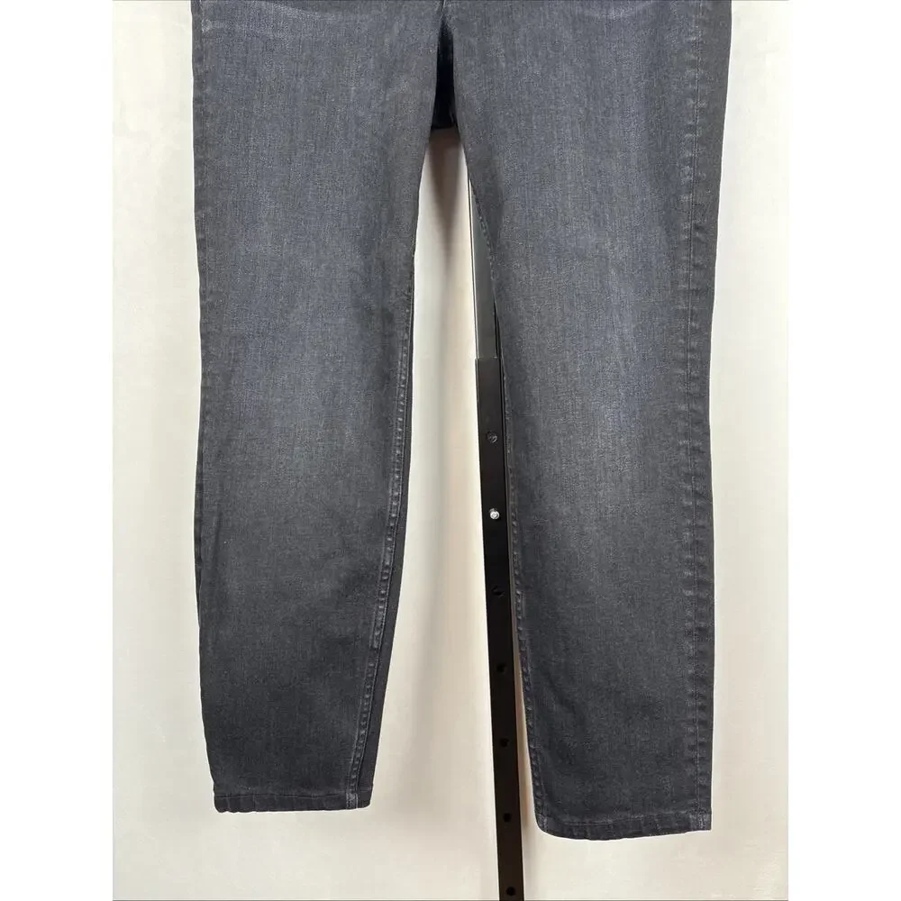 Lafayette 148 Mercer Skinny Jeans Women's 31 Washed Onyx Black Stretch Ankle - Picture 5 of 13